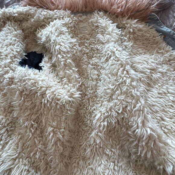 Denim Jacket with Faux Fur Collar - Picture 4 of 6